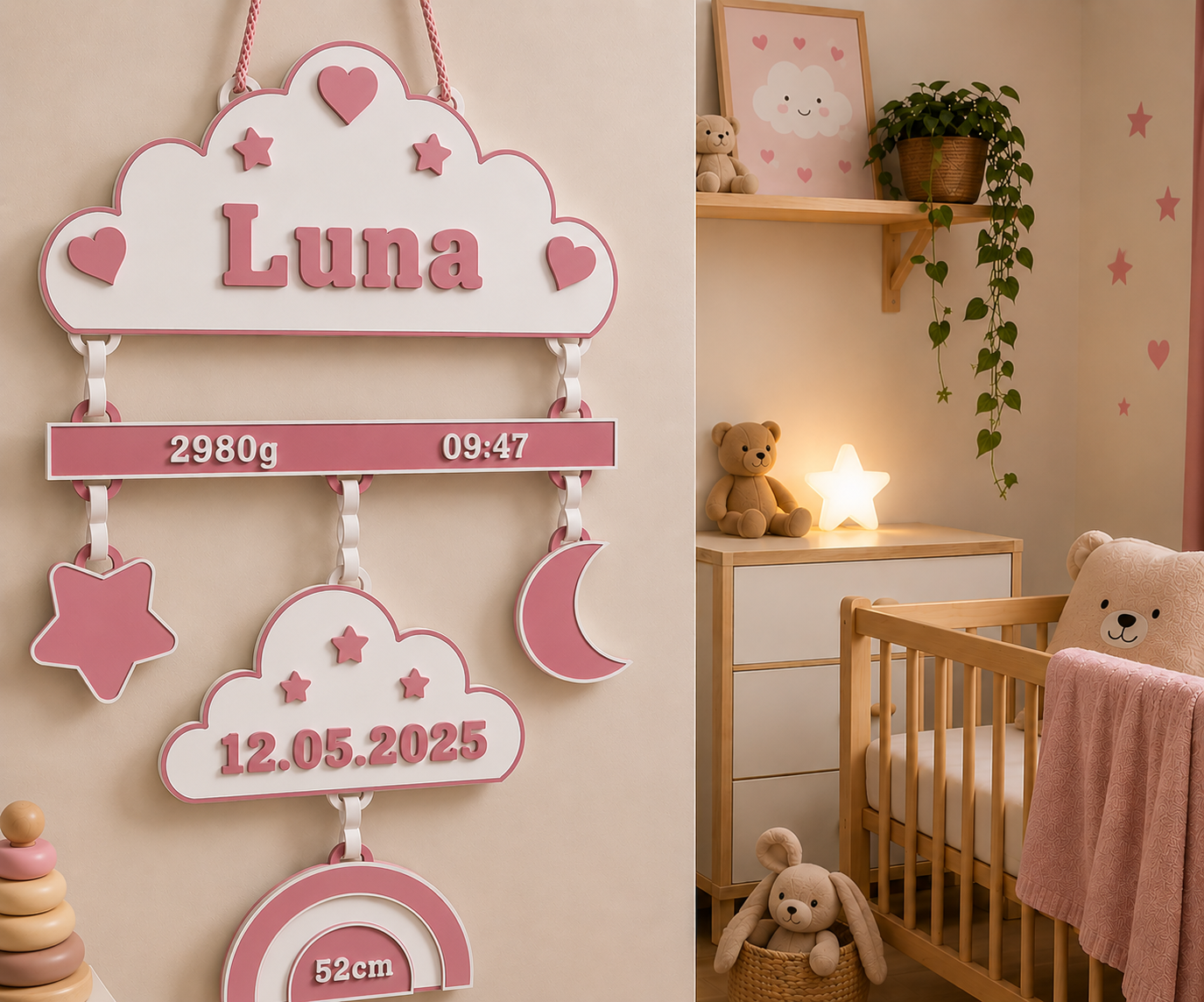 personaliseerbare geboorte slinger
