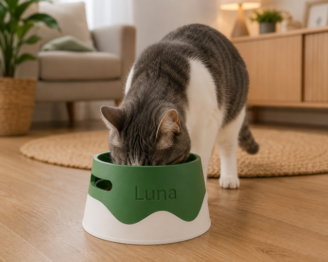 Gepersonaliseerde voerbak voor kat of hond