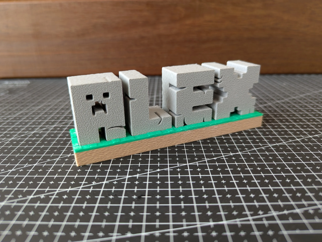 Gepersonaliseerde Minecraft naambord