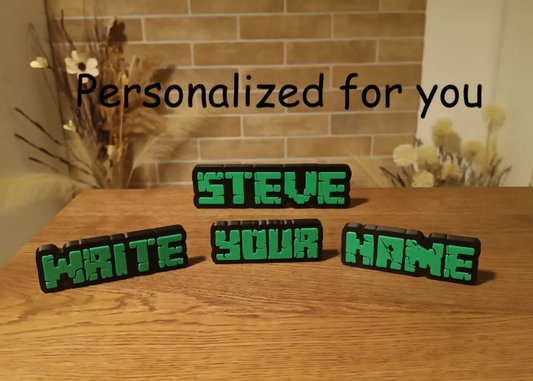 Gepersonaliseerde minecraft naambord