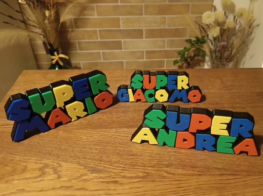 gepersonaliseerde Super Mario Naambord