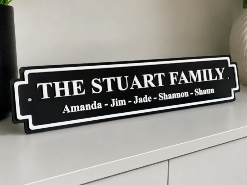 gepersonaliseerde family naam bord