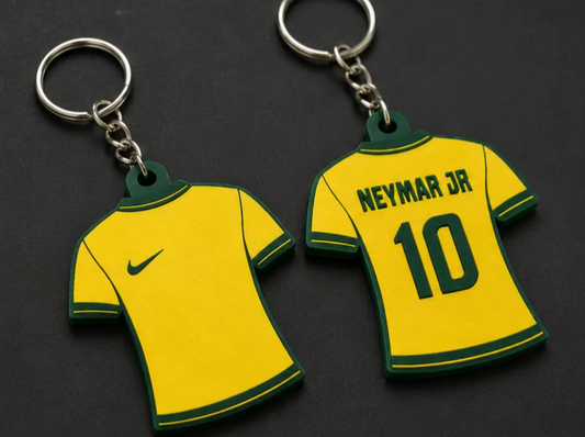 Gepersonaliseerde Brazilie voetbal shirt sleutelhanger