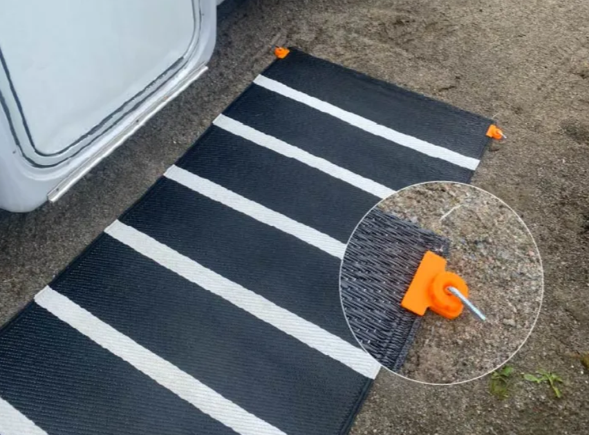 Tapijt houders voor de camping